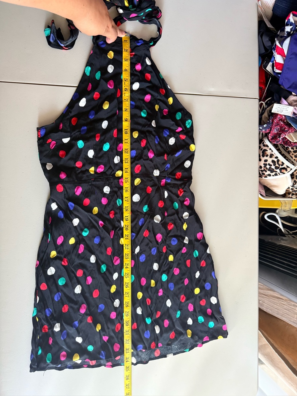 RIXO for Target Black Polka Dot Sleeveless Halter Dress .
Size L - Picture 12 of 13